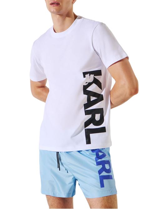 T-shirt uomo bianca in cotone Karl Lagerfeld | A2M46038100